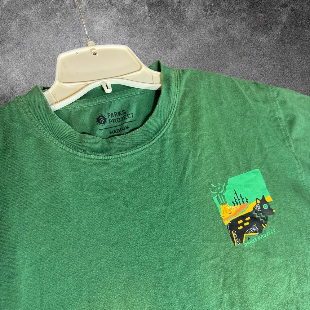 Parks Project Yellowstone National Park T Shirt Men's Medium Green Wildlife